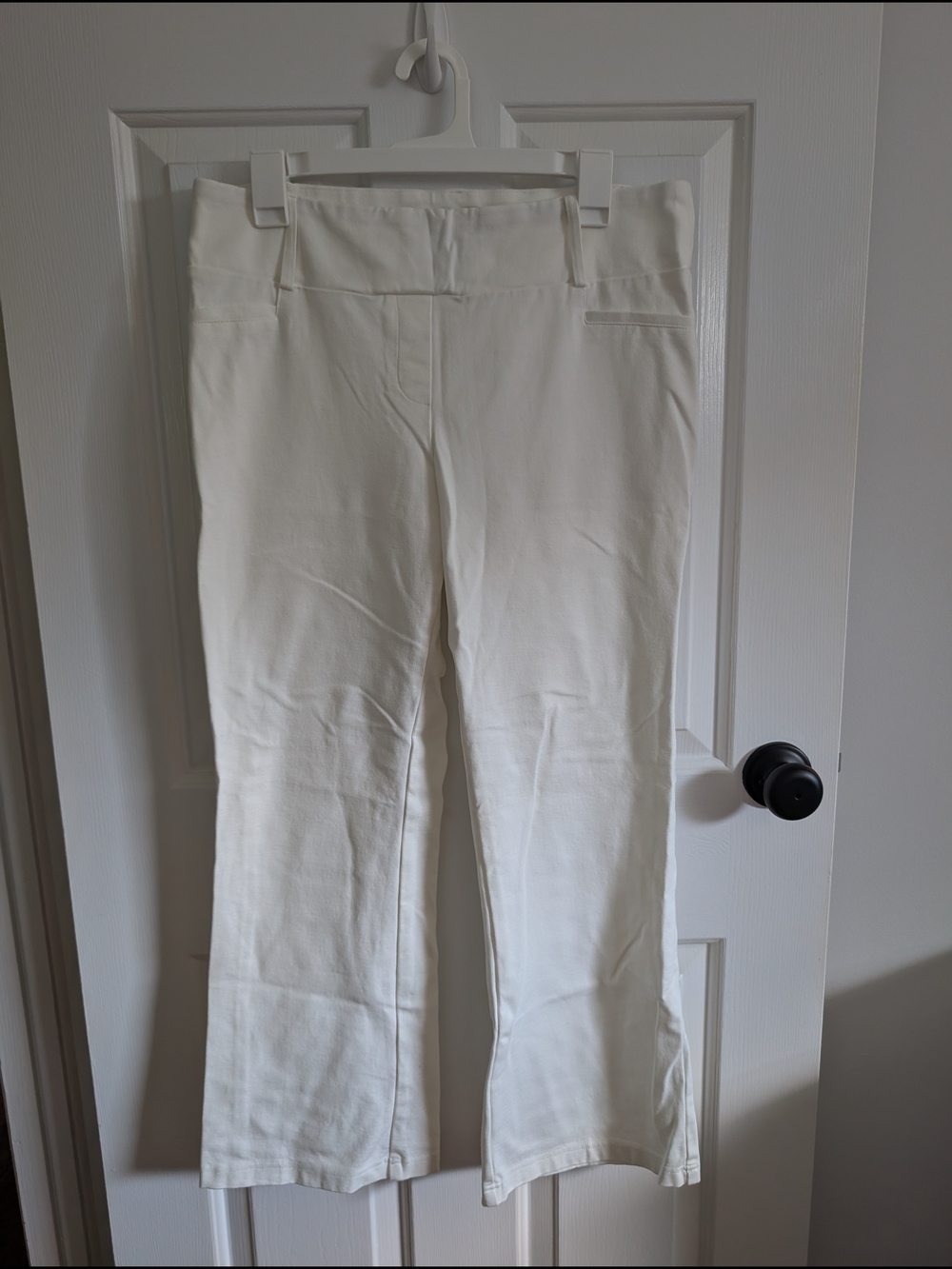 Soho Apparel Women's White Boot Cut Stretch Pants Size Large